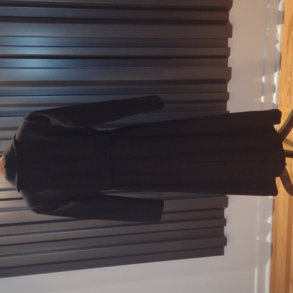 Belted wool-blend Wrap coat - Picture 3 of 3